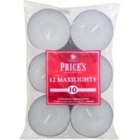 Prices White Maxi Tealights Pack of 12