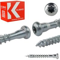 Vis à bois 5x40mm – 250 pièces – Torx – Acier au carbone galvanisé – Pointe de fraisage pour vissage rapide – Fixations solides et durables
