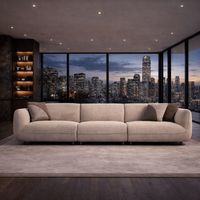 5-Sitzer-Sofa Grande – Crème Bouclé – 345 cm – Bellagio