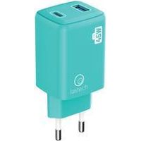 CARICATORE GAN 45W BLU USB-C/USB-A CAVO USB-C/USB-C