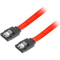 Lanberg DATA II (3 Gbit/s) SATA-Kabel F/F 0,5 m Metallverschlüsse rot