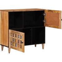 vidaXL Buffet avec porte Naturel 80 x 33 x 75 cm Bois de mangue massif