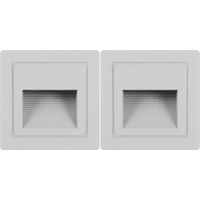 Step Light - LED Wall-Mounted Stair Lamp - Waterproof IP65 - Indoor Outdoor Use - Bedroom Hallway Terrace - 2 Pieces
