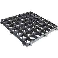Stabilisierungsfliese Kies 50cm x 50cm Dark-Rock Reavy Länge : Länge 1 pièce Breite ∅500 mm