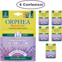 Orphea salvalana foglietti per cassetti e armadi profumo lavanda 6 confezioni da 2 foglietti