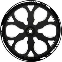 Autocollant de jante de moto style course pour jantes de 17 pouces blanc