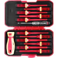 13 Stück Elektriker Werkzeug Set Schraubenzieher Set, Isolierung Elektro Werkzeug VDE Schraubendreher Set, Magnetisch Schraubendreher Set Elektriker Elektriker Schraubendreher
