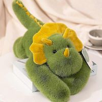 Coussin en peluche lesté en forme d'animal à câliner pour soulager l'anxiété, jouet en peluche apaisant avec des billes de verre pour enfants et adultes, dinosaures