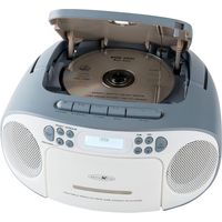 Reflexion RCR2260DAB/BL - Radio estéreo portátil para CD/MP3 (2 x 12 W máx. Potencia Musical), Conector AUX IN de 3,5 mm y Salida de Auriculares de 3,5 mm, Pantalla LCD Digital, Color Azul