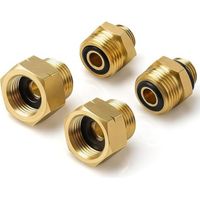 Pair 4 Pièces Adaptateur Bouteille Gaz Adaptateurs Bouteille de Gaz pour l‘Europe Adaptateur Bouteille gaz raccord en Laiton pour Connecter Le Régulateur de Pression Aux Bouteilles