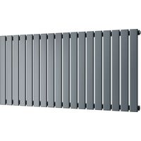 Typhoon - Anthracite Horizontal Radiator H600mm x W1224mm Single Panel