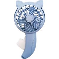 Ventilateur Manuel Chat Écouteurs - Ventilateur Portatif sans Batterie Bleu - Petit Ventilateur pour Voyage et Activités Extérieures (Taille : 11x4x20cm)
