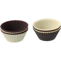 Fackelmann, set 8 pirottini cm 5x2 in silicone, per muffin, resistenti fino a 230°