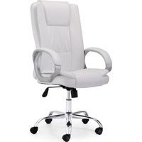 Fauteuil Pivotant Atlas Simili Cuir Blanc