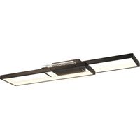 Lampada LED a Soffitto Dimmerabile 3000-6000K con Telecomando e Interruttore, Nero, 70x30 cm