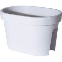 Vaso fioriera da balcone rettangolare per ringhiera da esterno per fiori e piante -40 cm / Ocra