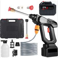 600 PSI Cordless Pressure Washer with Battery, Portable Handheld Power Washer for Car Wash Home Garden Patio Cleaning Black(With 196HV Battery)
