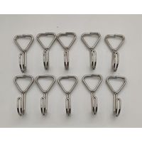 Set di 10 ganci a spirale, ganci di tensione in acciaio inox, ganci elastici, ganci di tensione elastici, per tende, biciclette, fissaggio bagagli, ganci di fissaggio