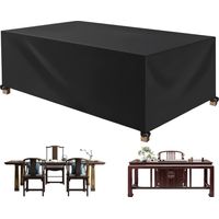 Gartentischabdeckung – 170 x 94 x 70 cm – 420D Oxford – winddicht/UV-beständig/kältebeständig – schwarz – für Sofa/Sessel/Tische
