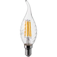 V-Tac VT-1995 LED-Glühbirne Candle Twisted Filament Puff 4W E14 Naturweiß 4000K 214431