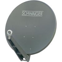 parabólica schwaiger spi085 85 cm aluminio compatible doble lnb