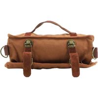 Canvas Mixology Kit Storage Bag, Portable Barista Shoulder Bags, Bartending Tools Organizer, Multifunctional Mountaineering Shoulder Packs(Dark brown)