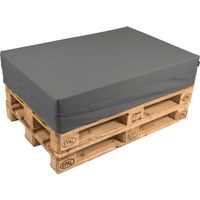 Cuscino per Pallet 120x80 cm in Similpelle Pomodone Gigio Scuro