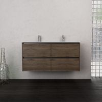 Inda - Mobile bagno 120 cm Rovere castano con 4 cassetti e