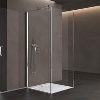 Mai & Mai Box Doccia 80x75x80cm con Piatto Doccia, Cabina Bagno in Cristallo Trasparente Meccanismo Alza/Abbassa Cabina Doccia con Porte Girevole Doppie Ravenna36UK