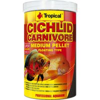 Granulés moyens pour cichlidés carnivores tropicaux 1000 ml/360 g