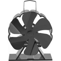 Mini 6-blade Heat Powered Stove Fan Aluminum Silent Eco-friendly for Wood Burning Stove/Fireplace