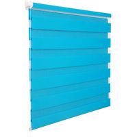 WOLTU Doppelrollo Klemmfix ohne Bohren Easyfix Türkis 100x150cm