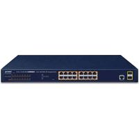 PLANET Technology PLANET 16-Port 10/100/1000T 802.3at PoE + 2-Port 100/1000X (GS-4210-16P2S)