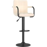 Tabouret de bar Chaise de bar Crème Tissu