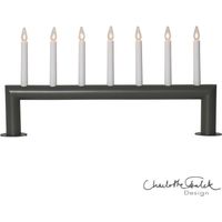 Star Trading Arc de lumière à 7 flammes 'Circum', bois, carré, anthracite