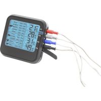 Primaster BBQ-Thermometer mit 4 Temperaturfühler Grillthermometer