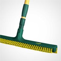 Balai-raclette double action 42 cm – Brosse à poils courts – Raclette en caoutchouc pour surfaces vitrées – Système CLIC SYSTÈME – Gardirex