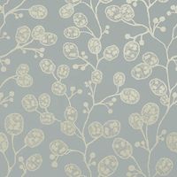 Clarke and Clarke Honesty Mineral Gold Wallpaper Floral Metallic Paste The Wall