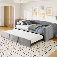 Lit Gigogne - TANANT - 90x200 cm - Stoff Velvet - Ausziehbarer Schlafsofa - 2 in 1