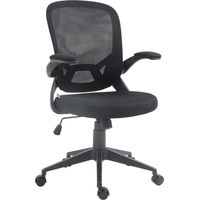 Sedia da Ufficio Girevole ed Ergonomica con Altezza Regolabile, Sedia per Scrivania con Dondolo e Tessuto a Rete Traspirante, Nero