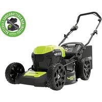 Greenworks – Tondeuse à batterie 48V – Moteur Brushless – Largeur de coupe 46 cm – Hauteur de coupe 25/80 mm – Système 3en1 ramassage, mulching, décharge latérale