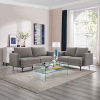 SOFIA MODERN SCANDI STYLE FABRIC LIVING ROOM 2+3 SEATER SOFA SET MOCHA