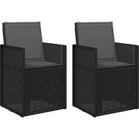 vidaXL Garden Dining Chairs 2 pcs Anthracite PP