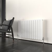T&K Horizontal White Double Radiator Flat Panel Designer 600x884mm Modern Central Heating Rads