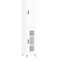 Credenza cassettiera cassettiera mobile contenitore organizer cucina soggiorno soggiorno alto 34,5 x 34 x 180 cm derivati del legno bianco 020032391