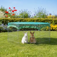 Parc Enclos Extérieur grillage en métal pour lapin, poule,cochon d'inde Taille S Maison été 2528