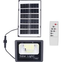 Projecteur solaire extérieur à 100 LED, étanche IP67, télécommande, haute luminosité, applique murale solaire pour jardin, éclairage public-AquaForge