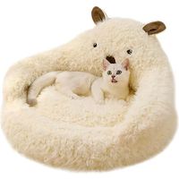 Plüsch-Haustierbett – Katzen-/Hundekorb – Katzen-/Hundesofa – Abnehmbares Kissen – 40 x 23 cm