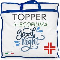 TOPPER pour matelas HYPOALLERGÉNIQUE EFFET PLUME BONNE NUIT dans Microsphères Made in Italy 1 carré cm. 80x190