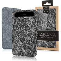 Universal Pocket Handyhülle Slim Pocket Schutzhülle Cover 10x17cm Case Motiv Schwarzer Spitze